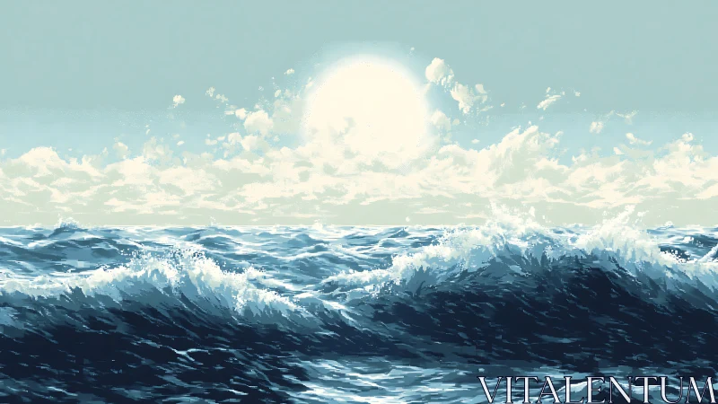 Sun-soaked waves rehearse a bright horizon overture