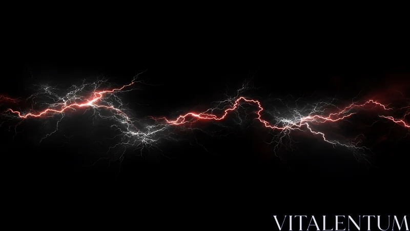 Electric energy arc stretches horizontally across black frame