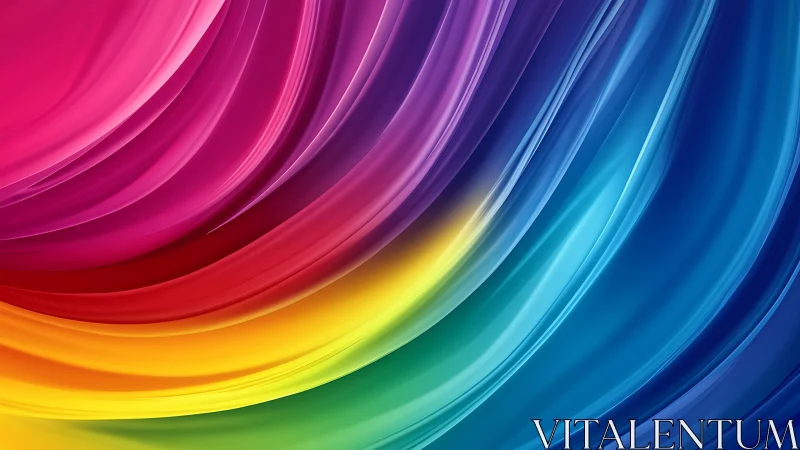 Color rivers rush across glassy waves in liquid motion