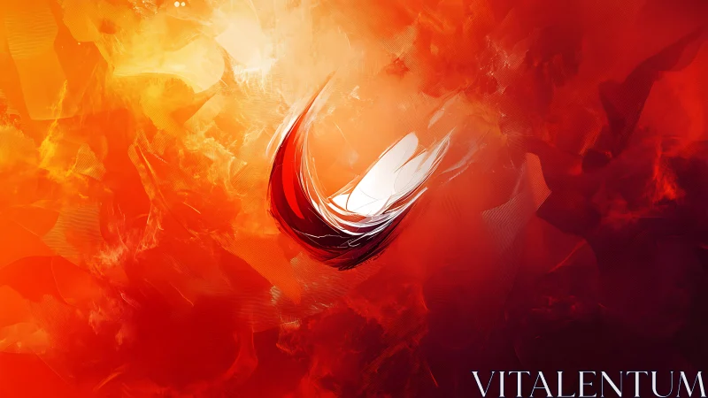 Turbulent vortex plume with luminous fractal core structure.