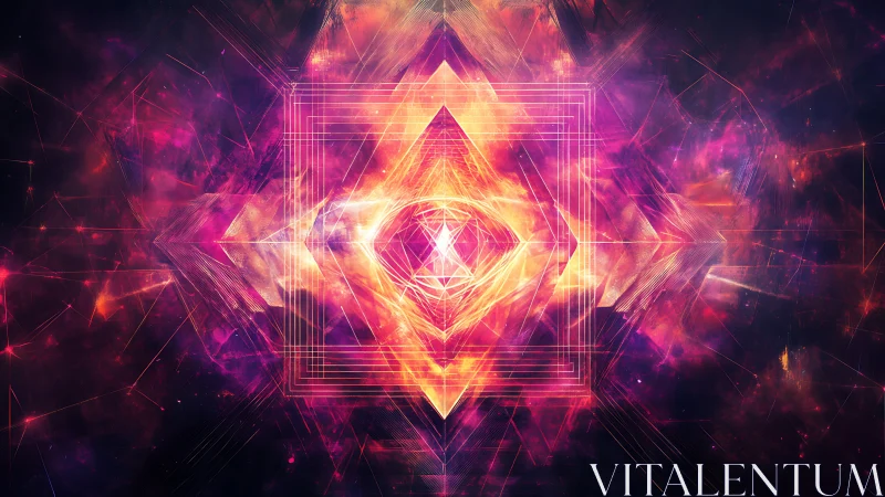 Geometric neon vortex with layered glowing symmetry.