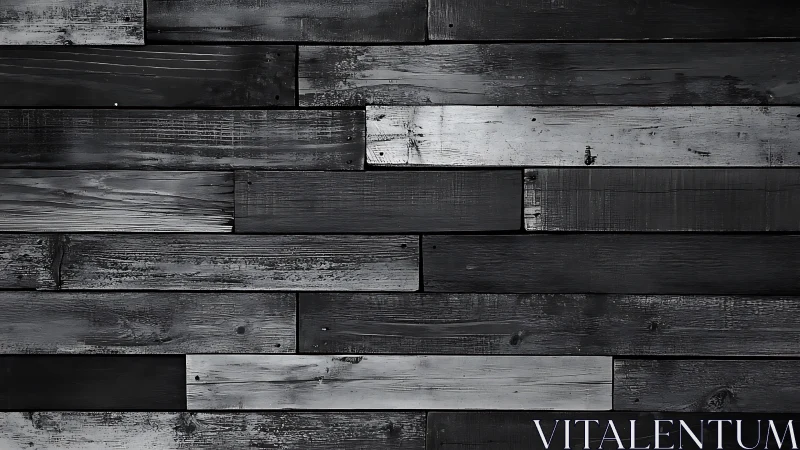 Charcoal stained wooden planks create a bold modern backdrop