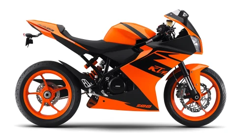 Orange street rocket carves lightning lines in matte black.