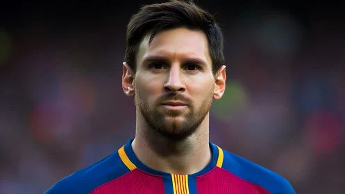 Male football player portrait in stadium environment