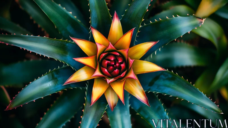 Tropical Inferno Bursts Against Spiky Emerald Guardians