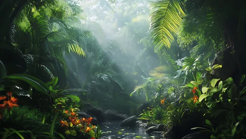 Luminous Jungle Cathedral: Where Sunlight Whispers.