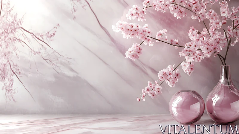 Soft Sanctuary: Pink Blossoms in Dreamy Repose.