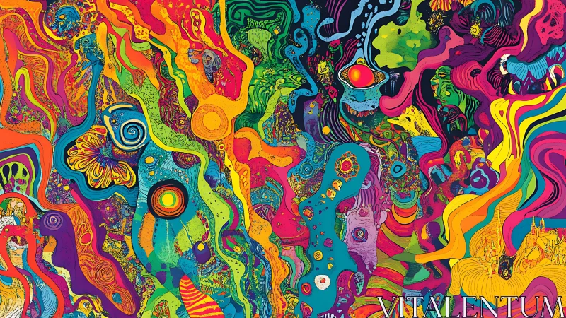 Colorful dreamscape swirls invite a playful, wandering gaze