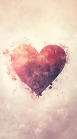 Heart of Watercolor Dreams and Gentle Splashes