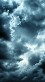 Dense overcast cloud formation with diffused skylight period.