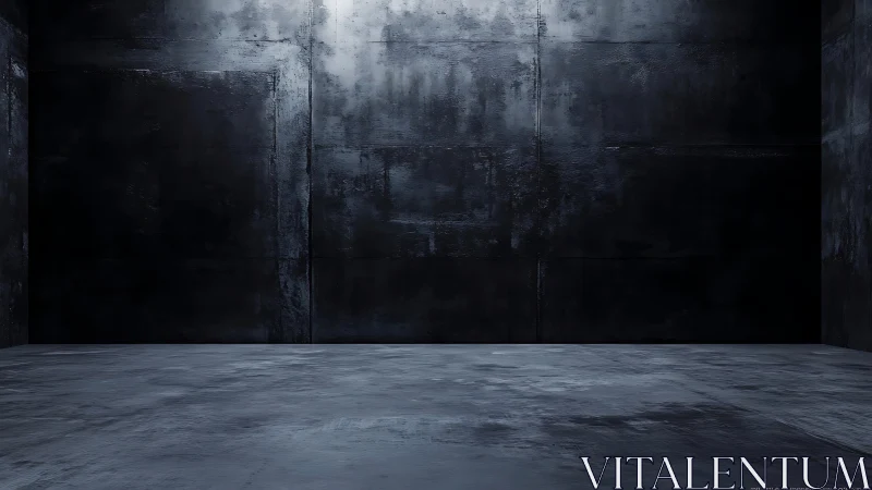 Industrial concrete chamber with cinematic low-key lighting.
