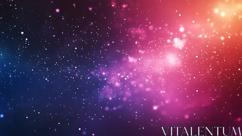 Nebula-like particle field with bokeh gradients and chromatic glow