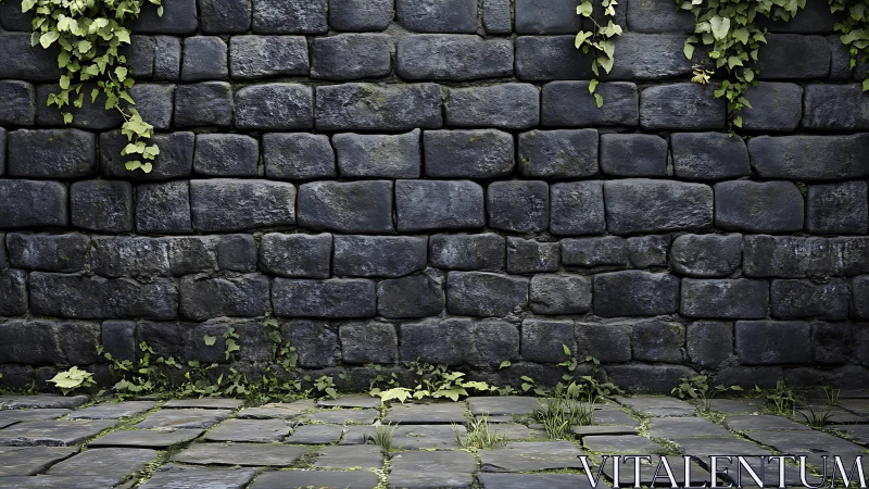 Quiet stone wall and ivy with a soft, timeless charm.