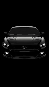 Front view digital rendering shows black sports coupe