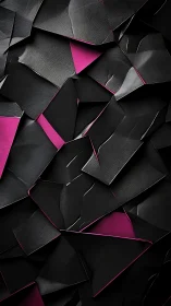 Layered black and magenta shapes with cozy modern flair.