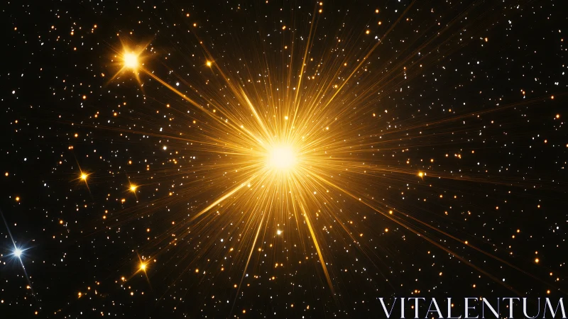 Solar nova heartbeat flaring across a jeweled starfield.