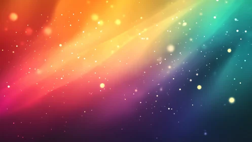 Starlit rainbow currents sweep softly across digital night