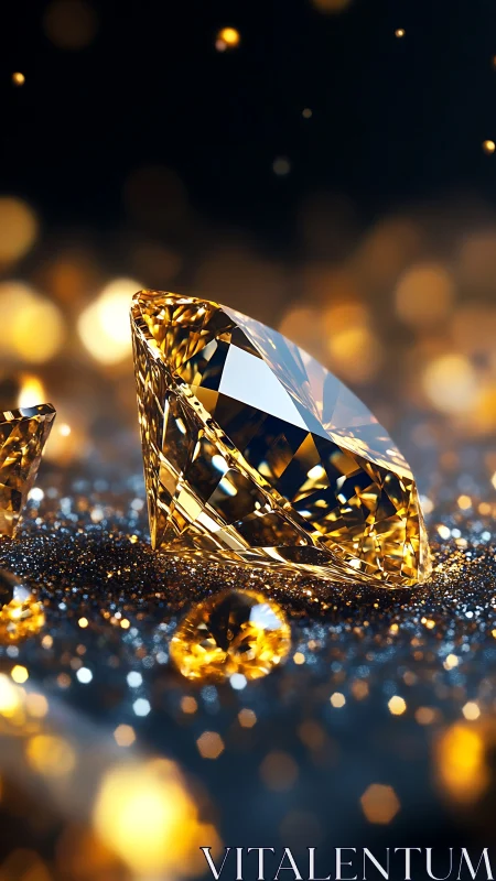 Amber-lit diamond daydream under glittering starlight.