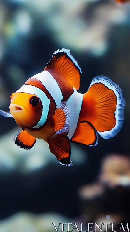 Bright clownfish drifting through a gentle underwater hush.