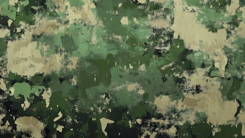 Digital military camouflage texture forms layered green pattern