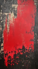 Crimson paint drips against distressed black texture background.
