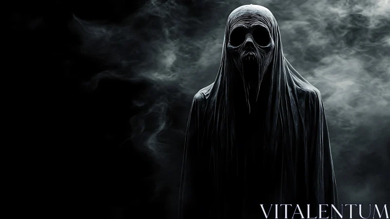 Shrouded wraith leans from the smoke and drinks the dark