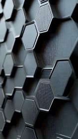 Gentle geometric honeycomb wall with sleek dark hexagons.