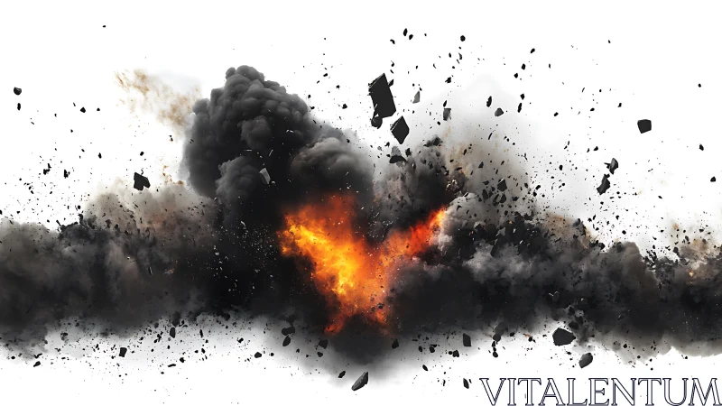 Explosive Power: Dynamic Blast of Energy and Debris
