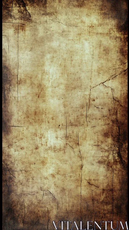 Old stained parchment texture with cracks and dark edges.