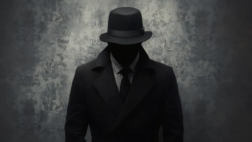 Shadowed stranger in a hat invites quiet curiosity.