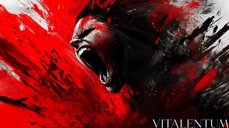 Rage Unleashed in Scarlet Shrapnel of Shattered Silence.