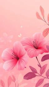 Pink Cosmos: Delicate Flowers in Soft Gradient Harmony.