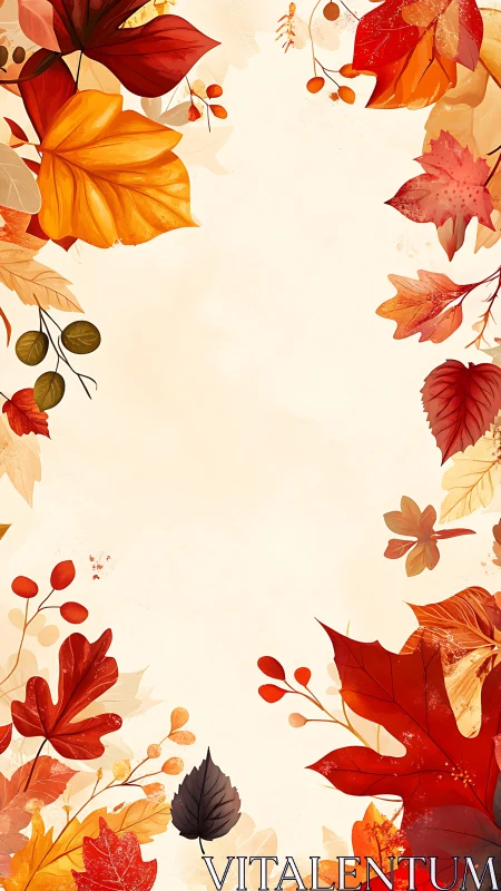 Cozy autumn leaves frame for heartfelt seasonal stories.