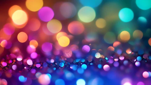 Bokeh Carnival: Neon Confetti Lights In Soft Dreamspace.