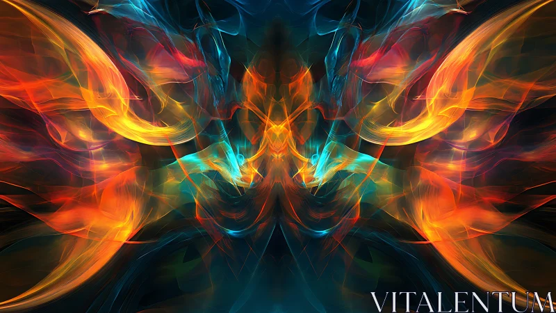 Phoenix circuitry ignites in mirrored waves of liquid fire.