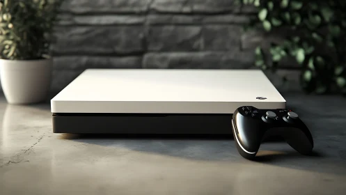 Xbox Series S with Controller in Contemporary Space.