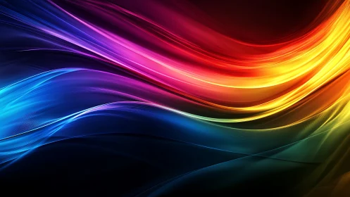 Chromatic riverlines surfing the neon night horizon.