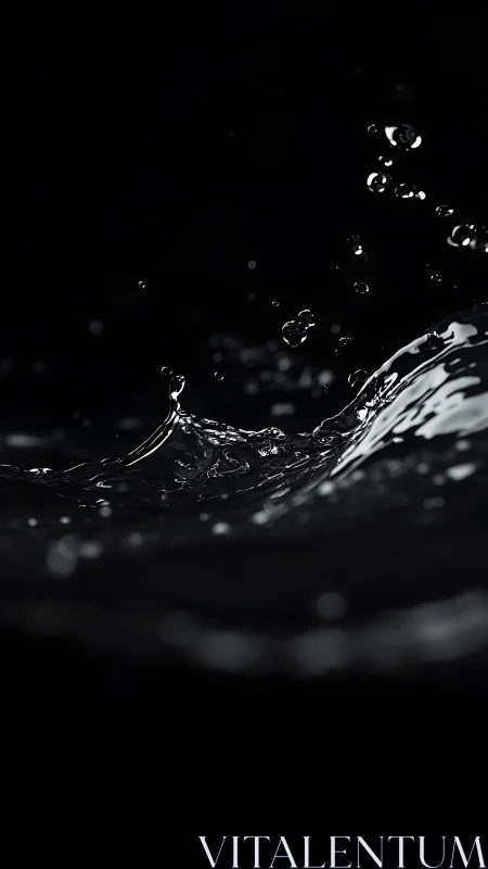 Liquid crescendos rise from darkness and freeze mid-splash
