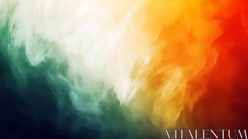 Glowing waves of color drifting from deep teal to ember light.