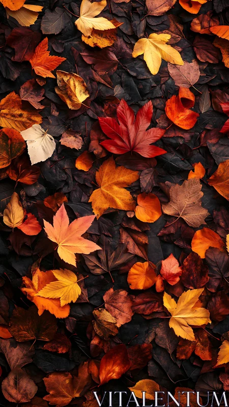 Macro autumn leaf carpet with high-contrast tonal layering.