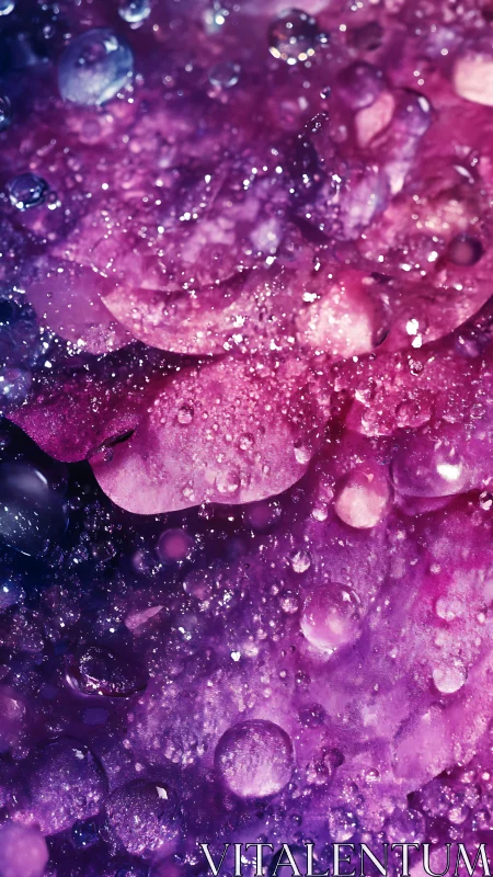 Nebulous violet droplets drift through glittering starlight.