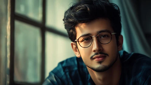 Softly illuminated male portrait uses shallow depth of field