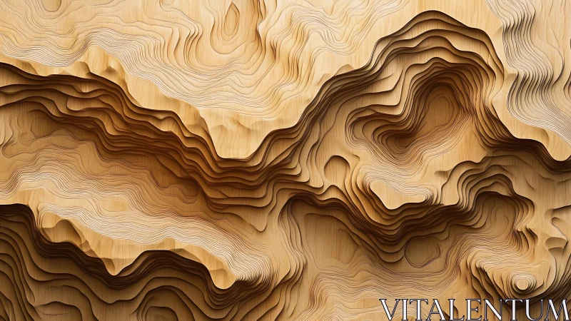 Wooden canyons quietly ripple like topographic whispers