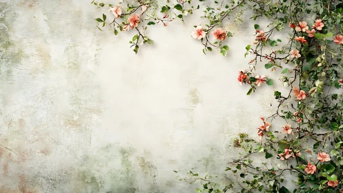 Climbing Coral Blossoms on Weathered Dreams.