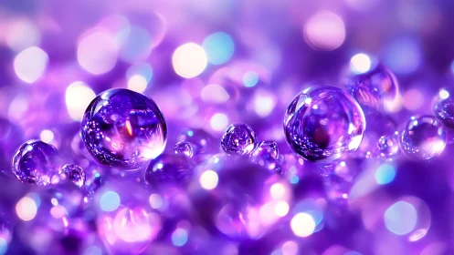 Lavender light bubbles drifting through dreamy sparkle fields.