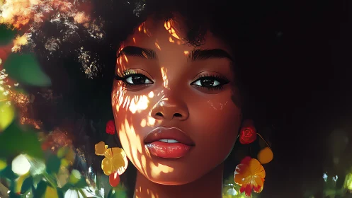 Sunlit portrait of a dreamy garden muse in gentle bloom.