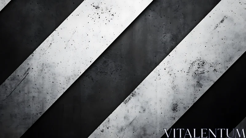Diagonal black and white concrete stripes background.