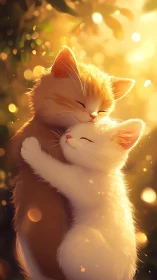 Kittens Embrace Golden Hour Magic with Luminous Serenity