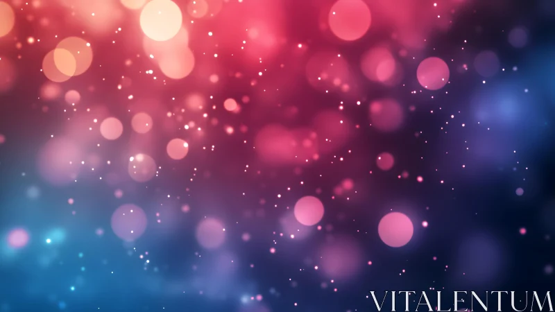 Vibrant bokeh lights abstract background in pink and blue hues.