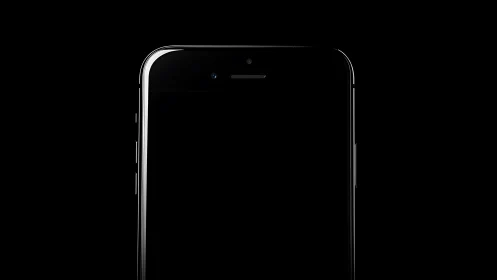 Sleek Smartphone in Shadow: Minimalist Tech Beauty.